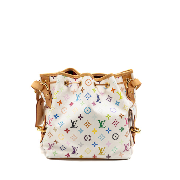 Louis Vuitton Petit Noe Monogram Canvas White / Multicolour GHW