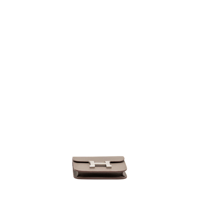 Hermes Constance Slim Epsom Gris Etain SHW Stamp K