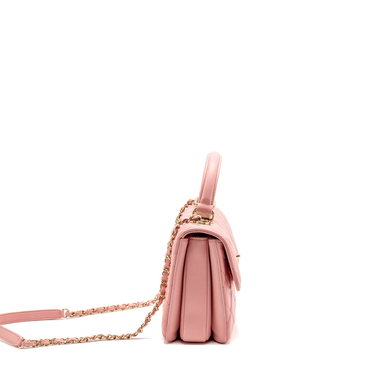 Chanel Top Handle Trendy CC Flap Bag Lambskin Pink LGHW