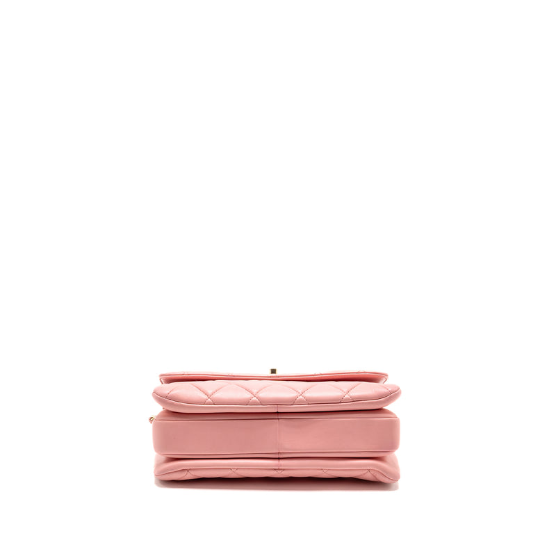 Chanel Top Handle Trendy CC Flap Bag Lambskin Pink LGHW