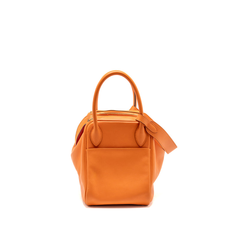 Hermes Lindy 30 Swift Leather orange / red LGHW Stamp X
