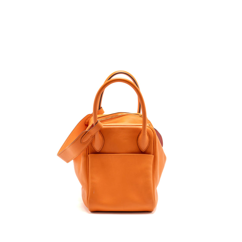 Hermes Lindy 30 Swift Leather orange / red LGHW Stamp X