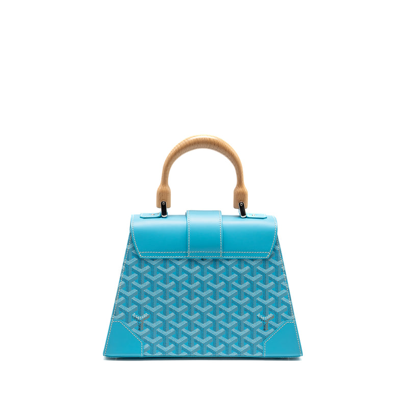 Goyard Saigon PM Bag Limited Edition Goyardine Canvas/Calfskin Blue SHW
