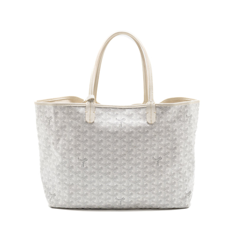 Goyard Saint Louis PM Tote Limited Edition Goyardine Canvas/Calfskin White/Blue/Yellow SHW