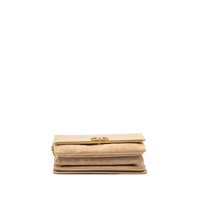 Chanel Lady Coco Flap Bag Grained Calfskin/Suede Beige GHW