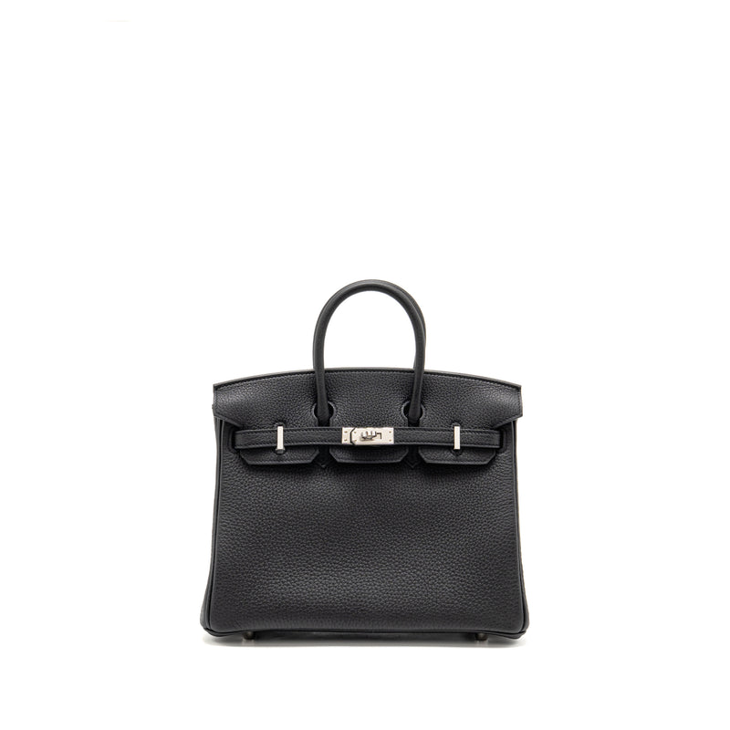 Hermes Birkin 25 Togo Black SHW Stamp K