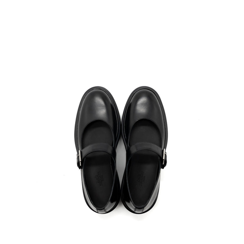 Hermes size 36 Hoxton Oxford shoes black SHW