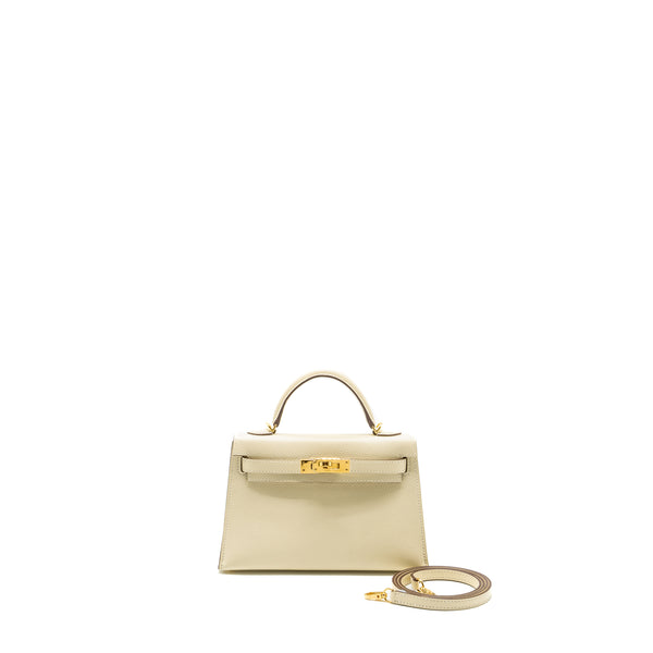 Hermes Mini Kelly II epsom nata GHW stamp Z