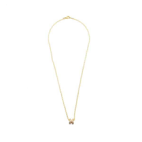 Hermes Mini Pop H Pendant Marron Glacé GHW