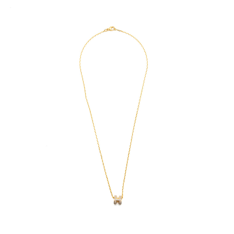 Hermes Mini Pop H Pendant Marron Glacé GHW