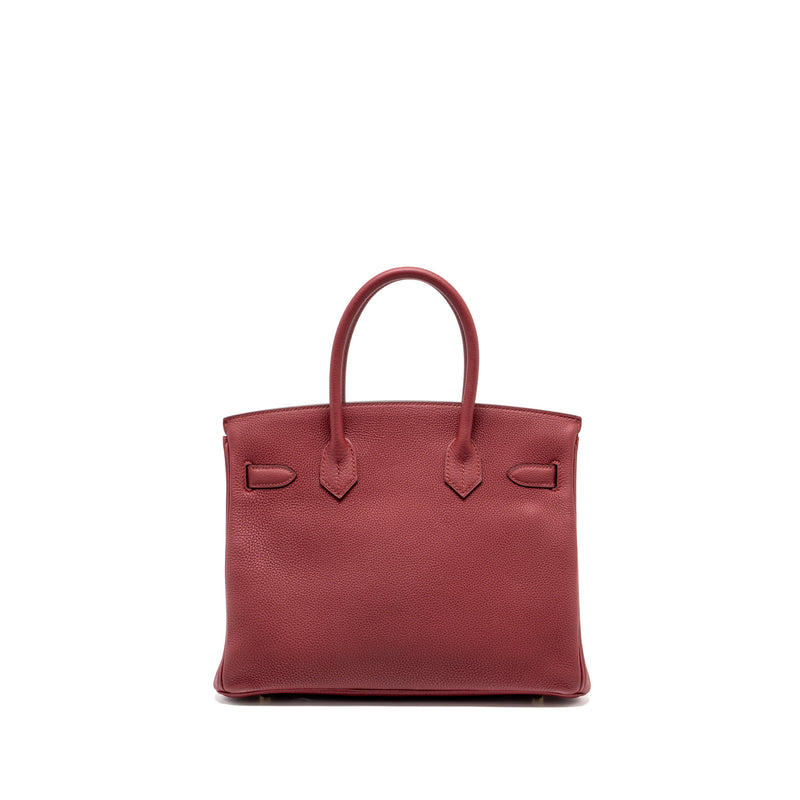 Hermes Birkin 30 togo rouge grenat GHW stamp A