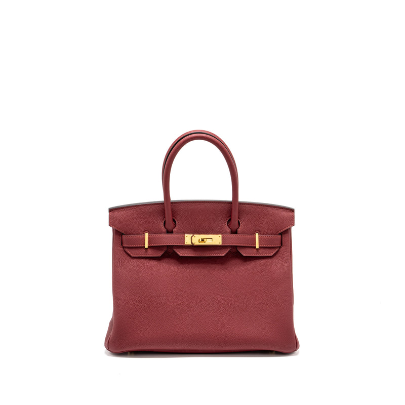 Hermes Birkin 30 togo rouge grenat GHW stamp A