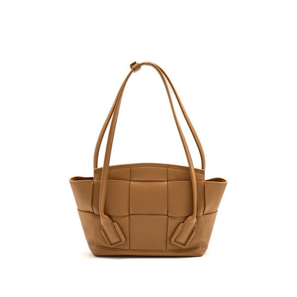 Bottega Veneta Small Arco Bag Calfskin Wood GHW