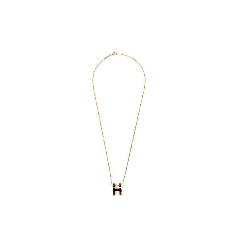 Hermes Pop H Pendant Black GHW