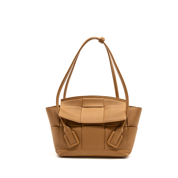 Bottega Veneta Small Arco Bag Calfskin Wood GHW