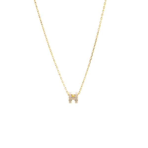 Hermes Mini Pop H Pendant Marron Glacé GHW
