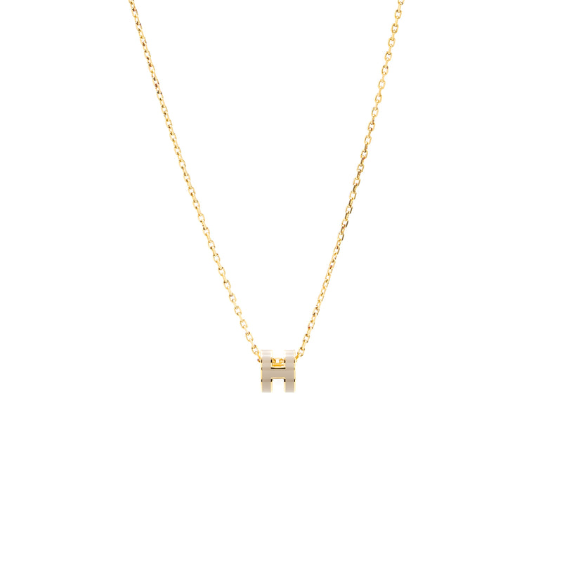 Hermes Mini Pop H Pendant Marron Glacé GHW