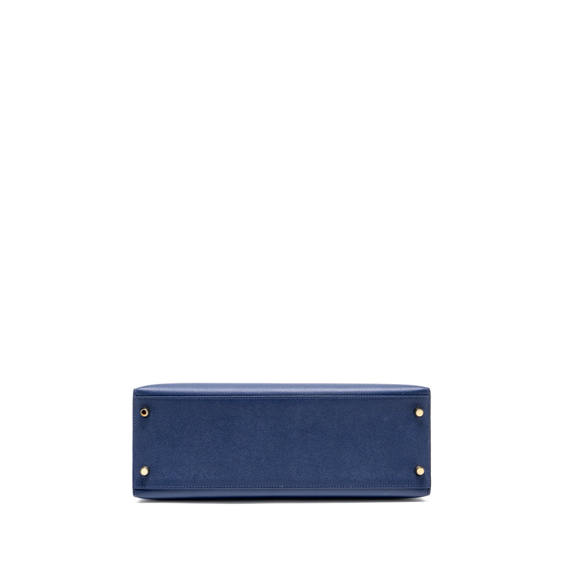 Hermes kelly 32 epsom blue sapphire GHW stamp X