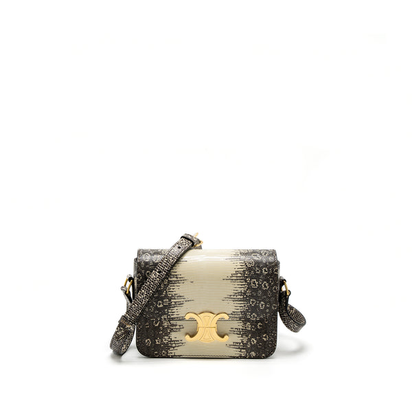 Celine Teen Triomphe Bag Lizard Natural Colour GHW