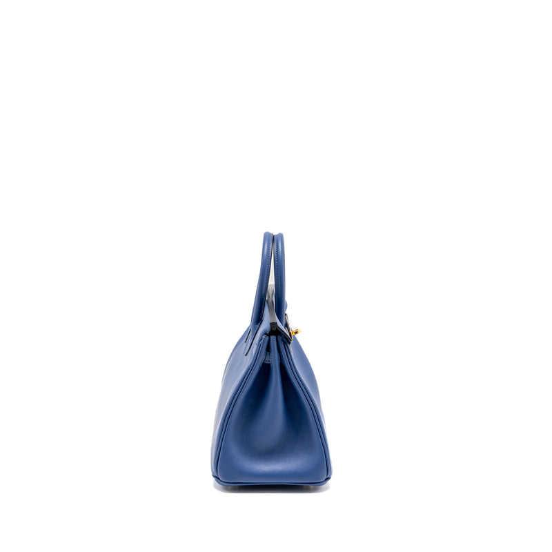 Hermes Birkin 25 Swift Blue Brighton GHW stamp C
