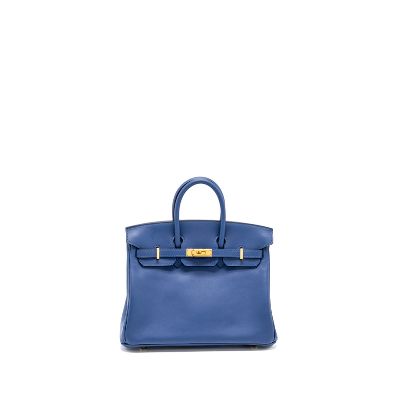 Hermes Birkin 25 Swift Blue Brighton GHW stamp C