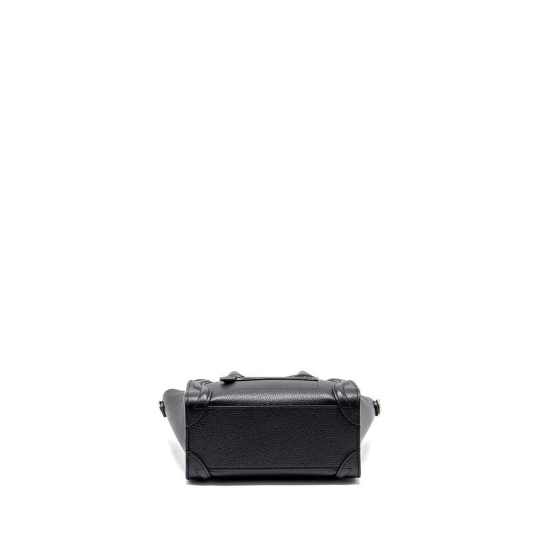Celine nano luggage bag calfskin black SHW