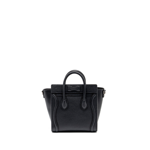 Celine nano luggage bag calfskin black SHW