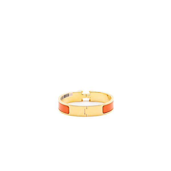 Hermes size pm clic h bracelet orange GHW