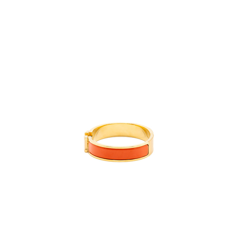 Hermes size pm clic h bracelet orange GHW