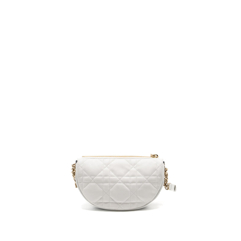 Dior Medium Dior Vibe Hobo Bag Lambskin White SHW