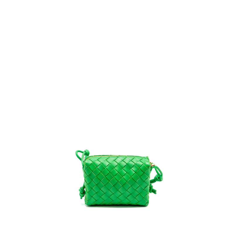 Bottega Veneta Mini Loop Camera Bag Lambskin Green GHW