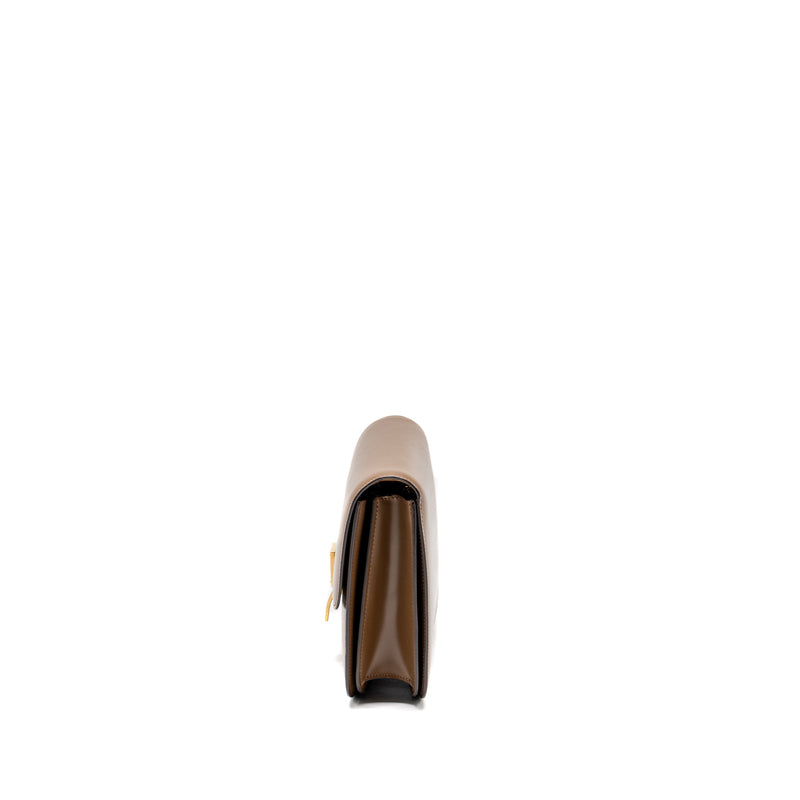 Celine Medium Classic Box Bag Calfskin Brown GHW