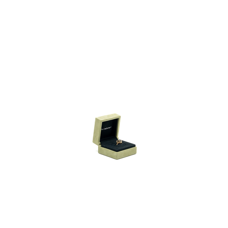 Van Cleef & Arpels SIZE 50 vintage Alhambra ring onyx,18k yellow gold, diamond