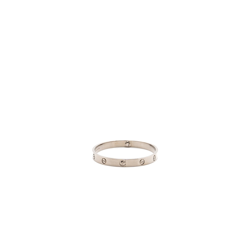 Cartier Size 18 Love Bracelet white gold