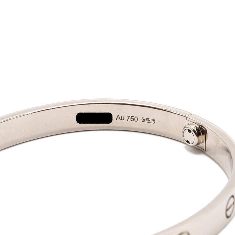Cartier Size 18 Love Bracelet white gold