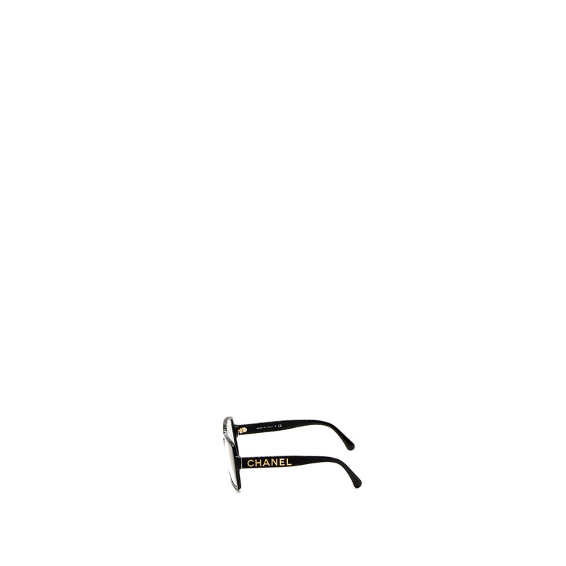 Chanel 5408-A Square Glasses Frame Letter Black GHW