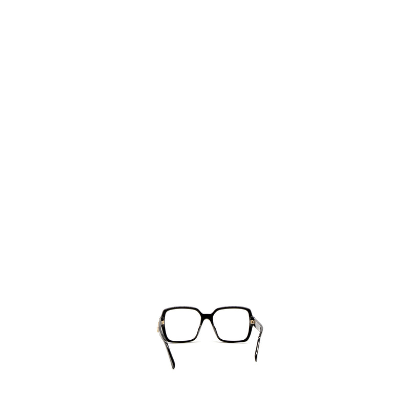 Chanel 5408-A Square Glasses Frame Letter Black GHW