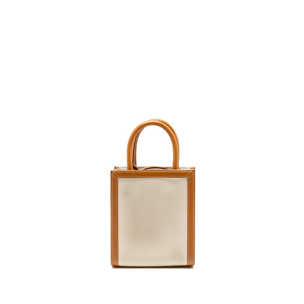 Celine Mini Vertical Cabas Canvas/Calfskin Multicolour GHW