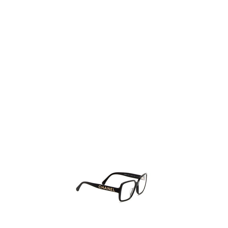 Chanel 5408-A Square Glasses Frame Letter Black GHW