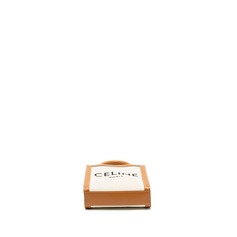 Celine Mini Vertical Cabas Canvas/Calfskin Multicolour GHW