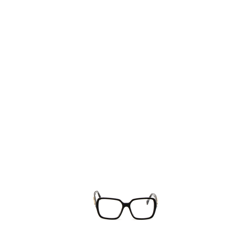 Chanel 5408-A Square Glasses Frame Letter Black GHW