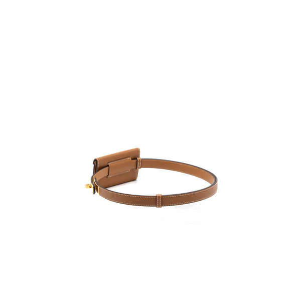 Hermes kelly pocket 18 belt epsom Gold GHW stamp Y