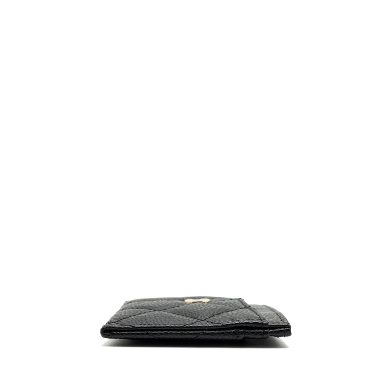 Chanel Classic card holder caviar black GHW (Microchip)