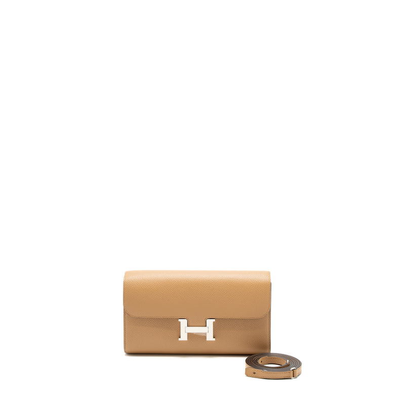 Hermes Constance To Go Epsom Chai/Nata Laque Hardware Stamp U