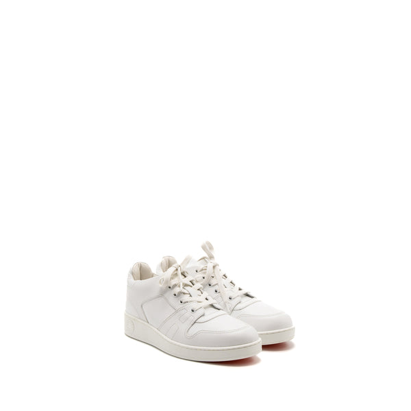 Hermes Size 37.5 Femme Free Sneaker Epsom/Calfskin Blanc