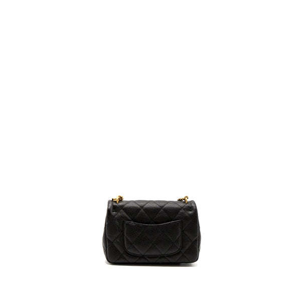 Chanel 23P mini Coco Love Flap Bag Caviar Black Brushed GHW(Microchip)