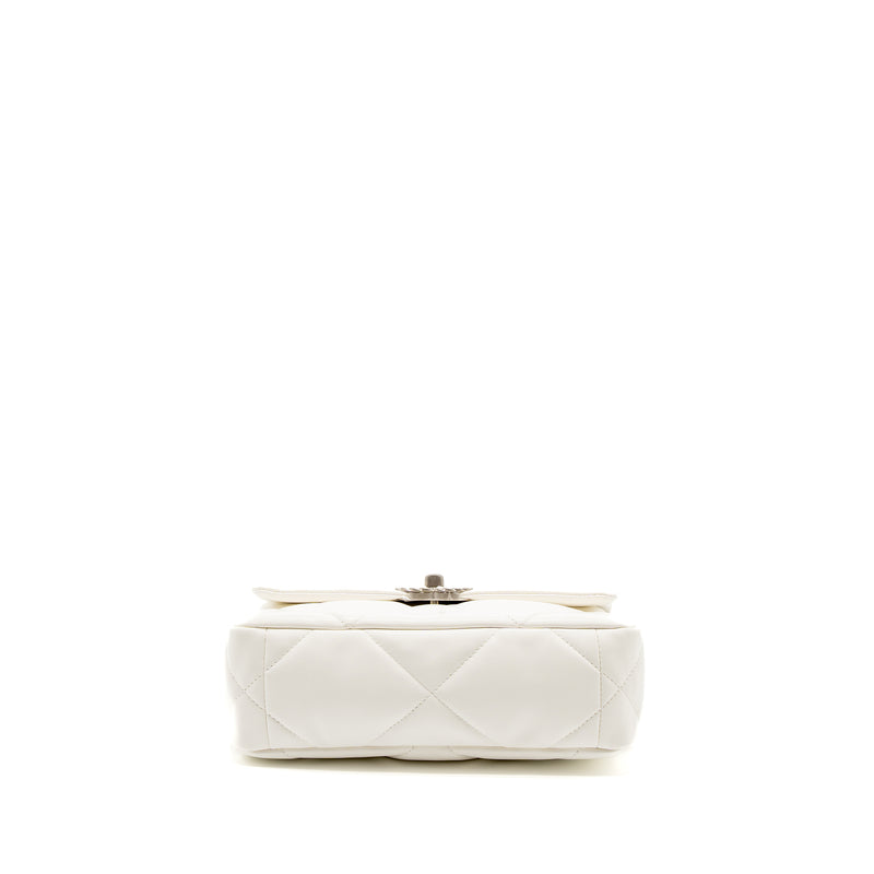 Chanel Small 19 Bag Lambskin White Multicolour Hardware (Microchip)