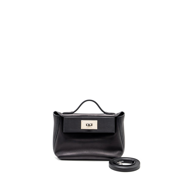 Hermes Mini 24/24 2424-21 Bag Swift Black SHW Stamp U