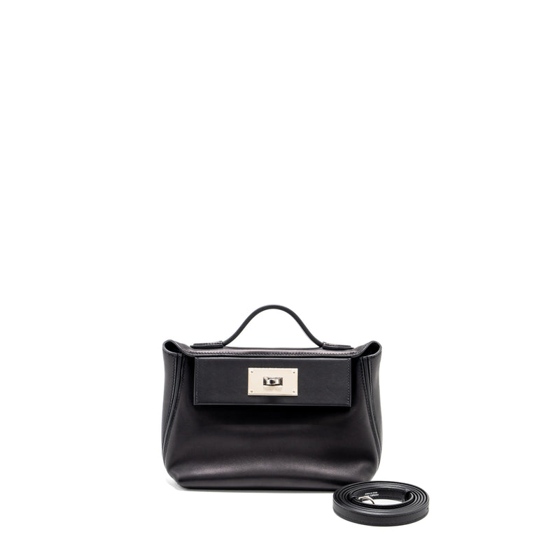Hermes Mini 24/24 2424-21 Bag Swift Black SHW Stamp U