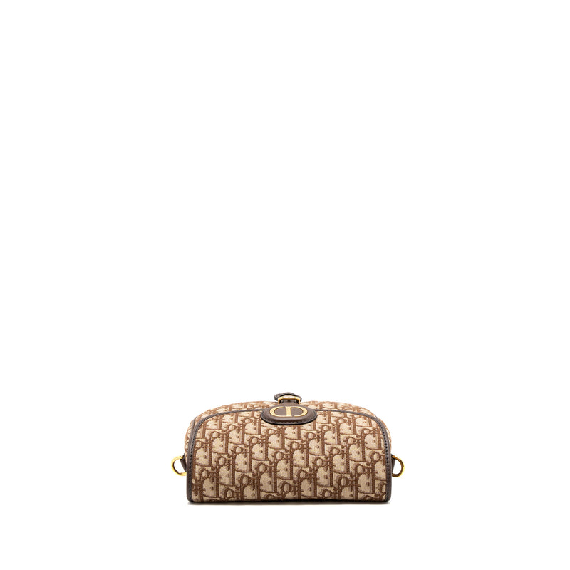 Dior Medium Bobby Bag Brown Dior Oblique Jacquard GHW